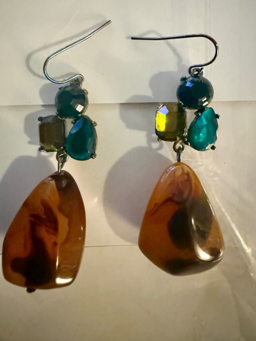 Lucky Brand Boho Multi-Color Stone Drop Earrings - Picture 2 of 3